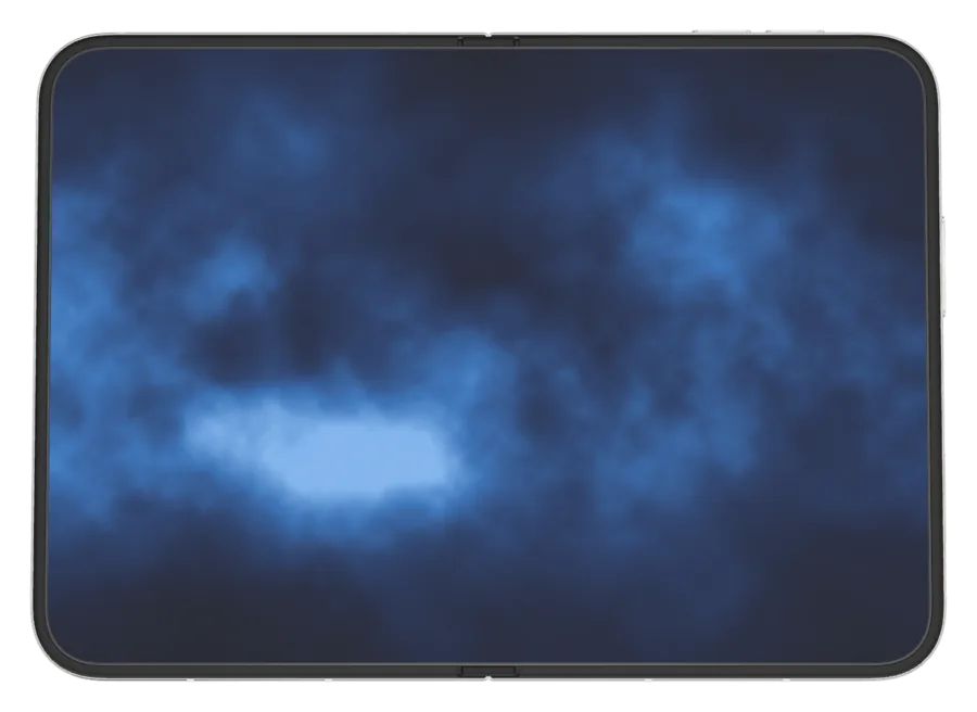 Aurora in Midnight shown on iPhone Duo