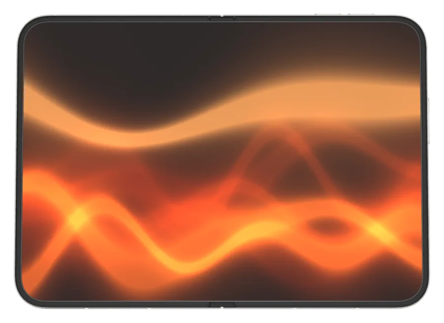 Ribbon in Ember shown on iPhone Duo