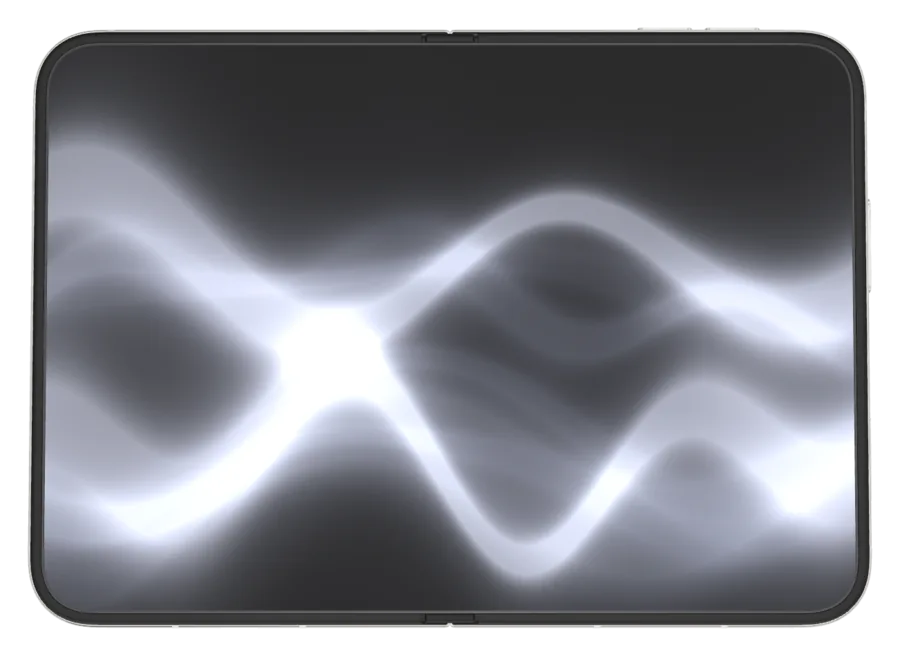 Ribbon in Graphite shown on iPhone Duo
