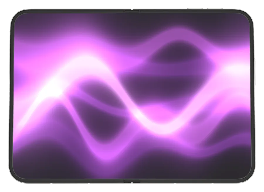 Ribbon in Orchid shown on iPhone Duo