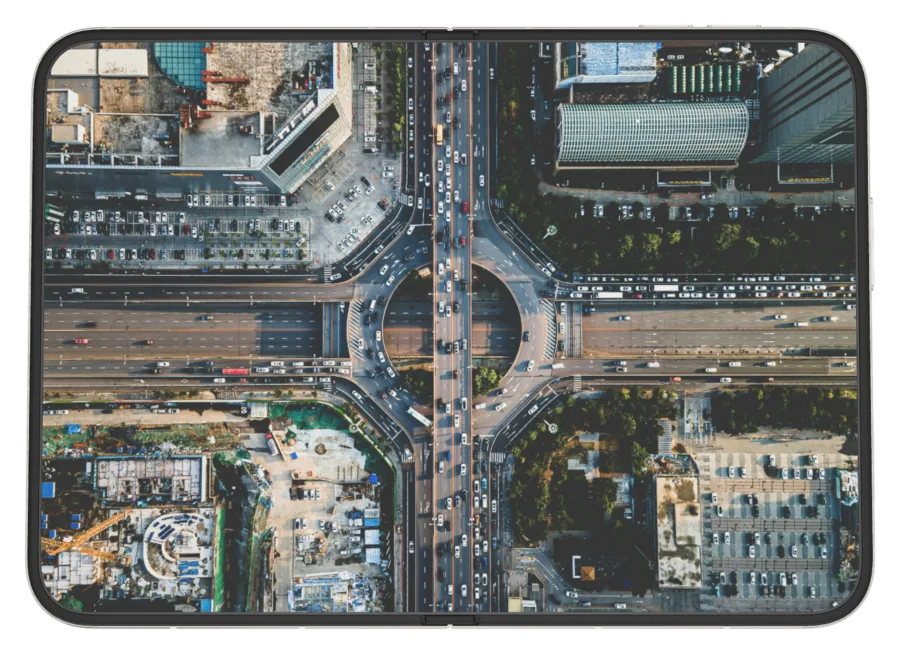 Dark Aerial 6 shown on iPhone Duo