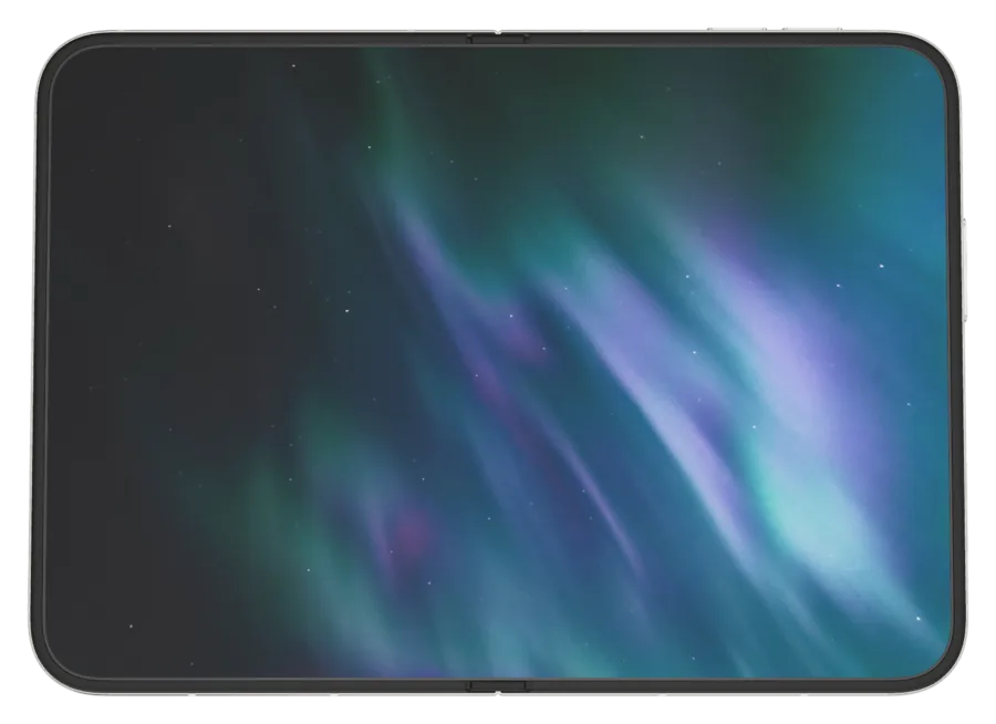 Dark Aurora 11 shown on iPhone Duo