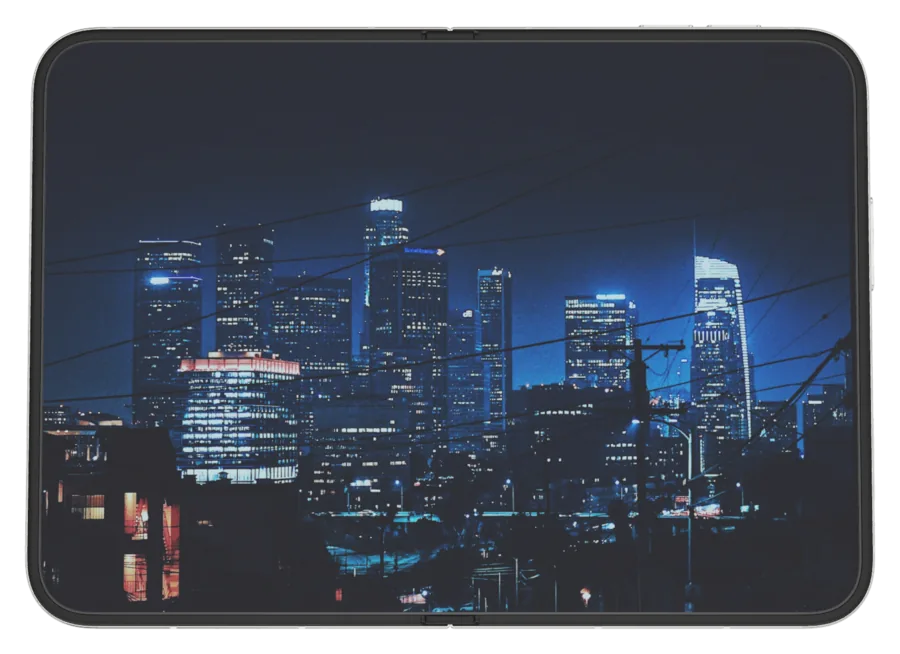Dark City 6 shown on iPhone Duo