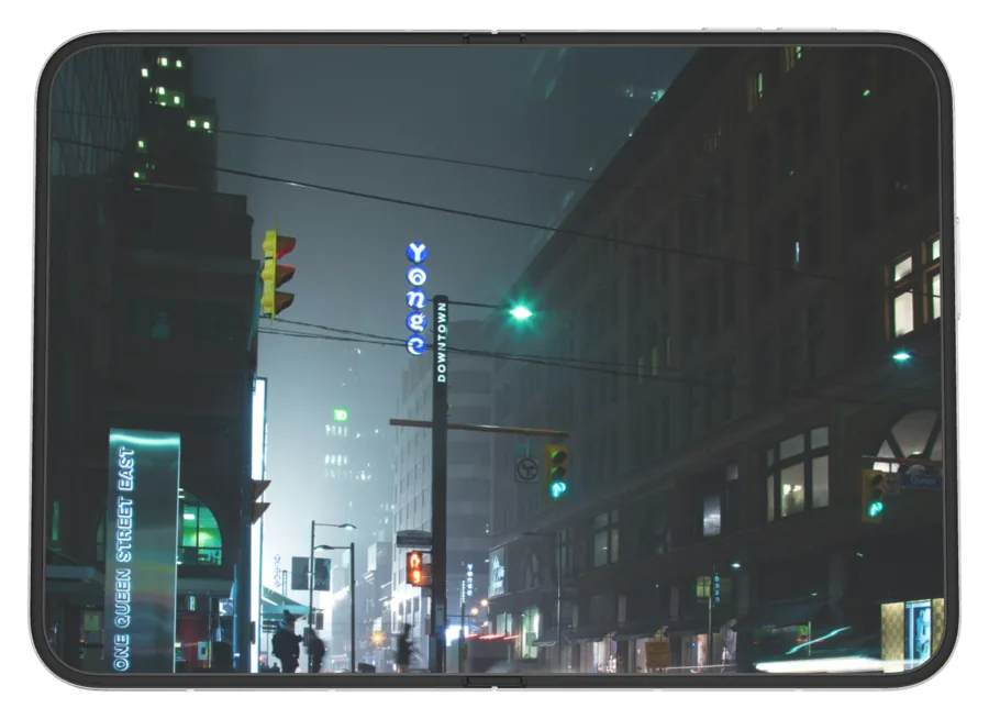 Dark City 7 shown on iPhone Duo