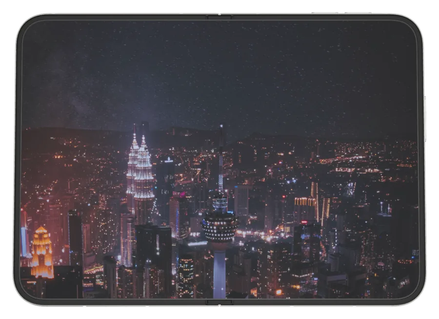 Dark City 9 shown on iPhone Duo