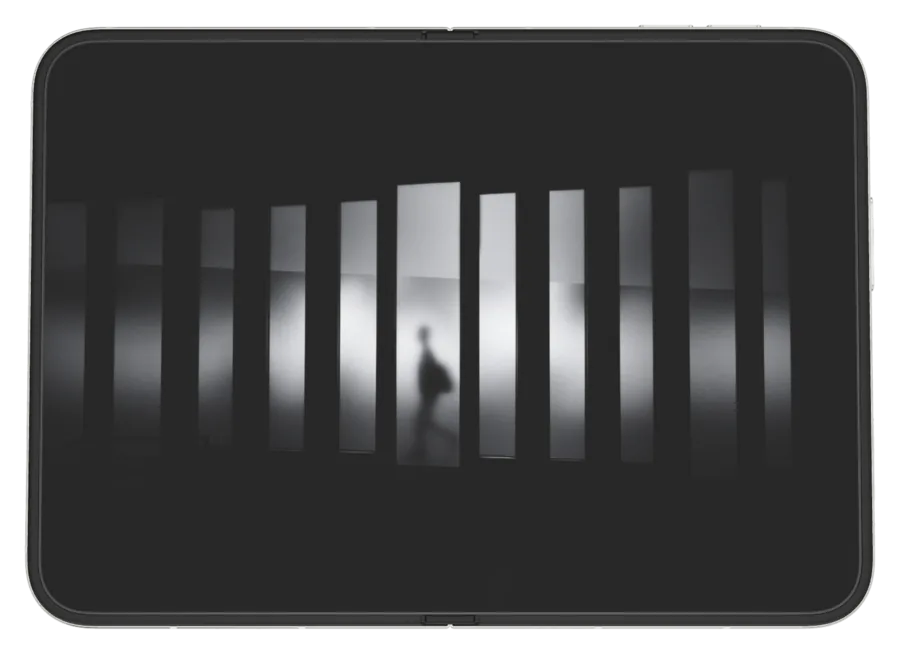 Dark Dark 6 shown on iPhone Duo