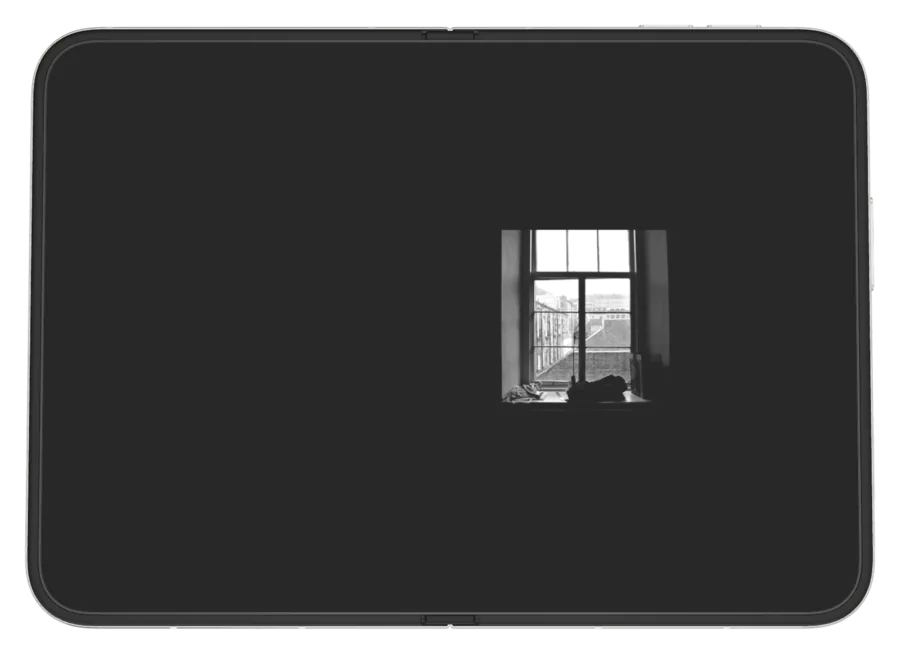 Dark Dark 9 shown on iPhone Duo