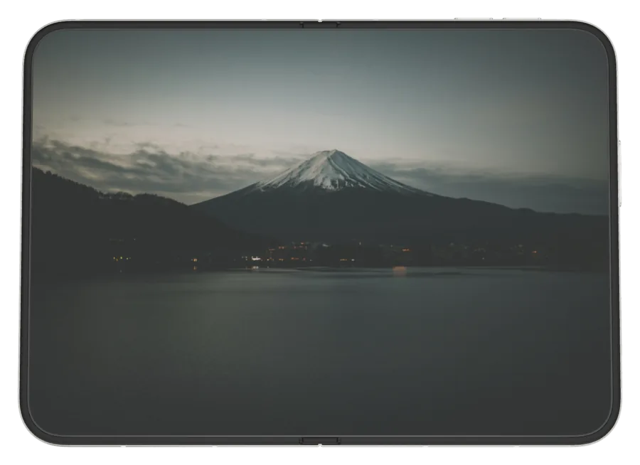 Dark Dark 10 shown on iPhone Duo