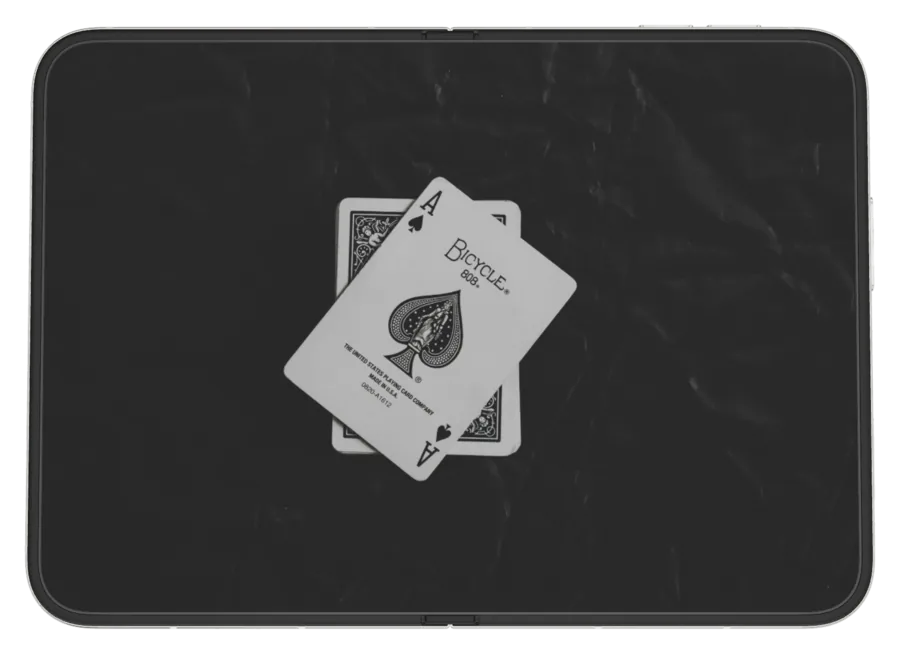 Dark Mac 16 shown on iPhone Duo