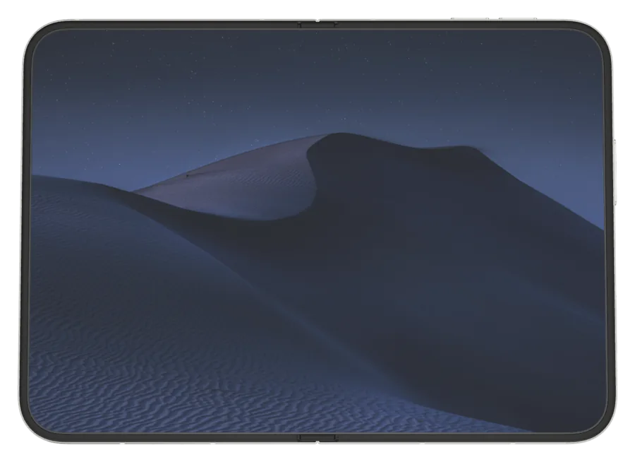 Dark Minimal shown on iPhone Duo