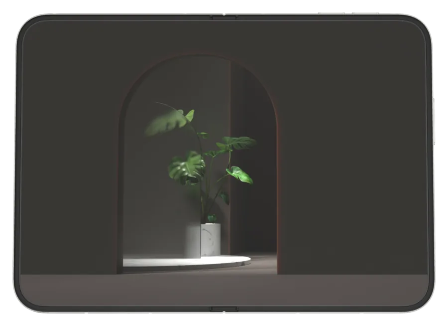 Dark Minimal 4 shown on iPhone Duo