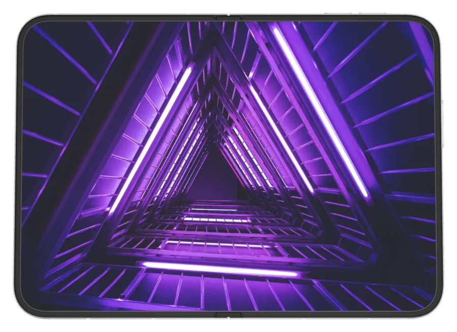 Dark Neon 4 shown on iPhone Duo