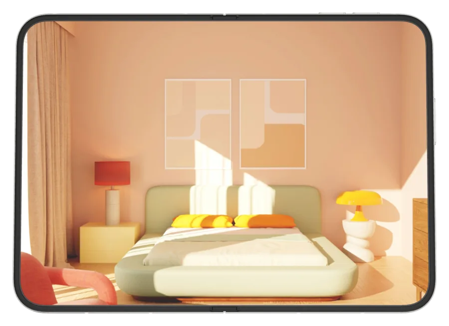 Light Render 10 shown on iPhone Duo