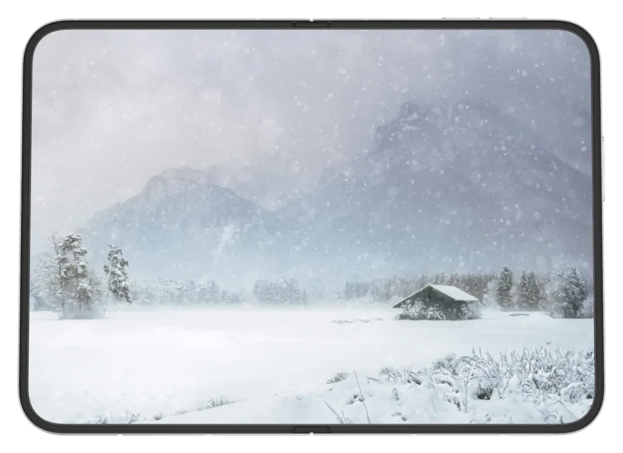 Light Snow 6 shown on iPhone Duo