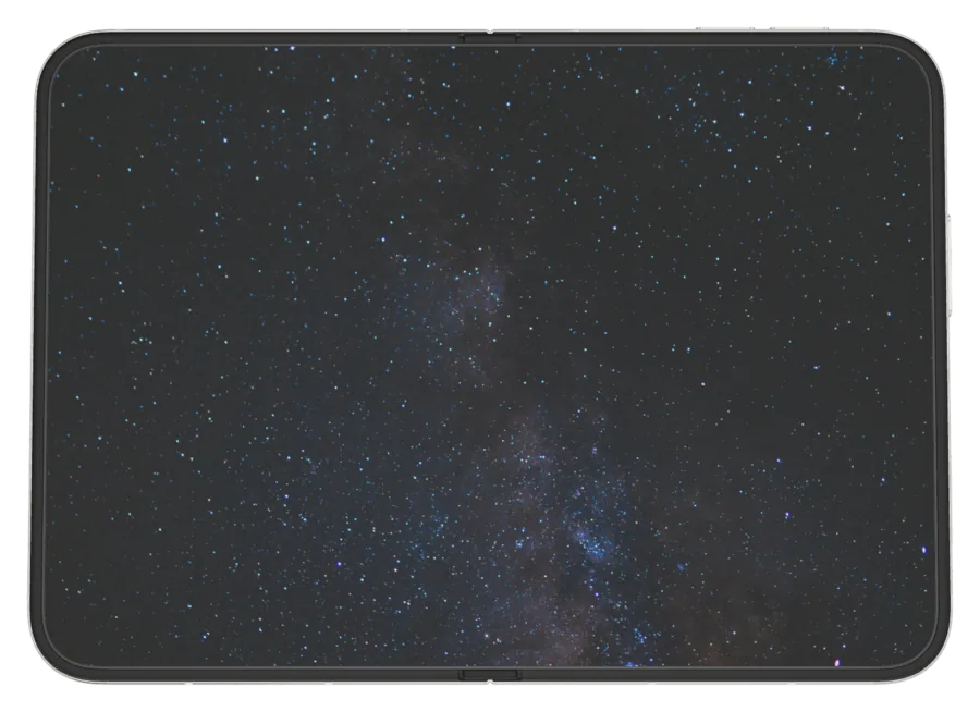 Dark Space 8 shown on iPhone Duo