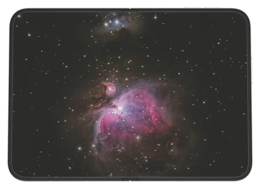 Dark Space 10 shown on iPhone Duo