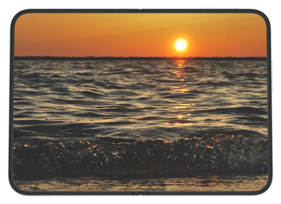 Dark Sunset shown on iPhone Duo
