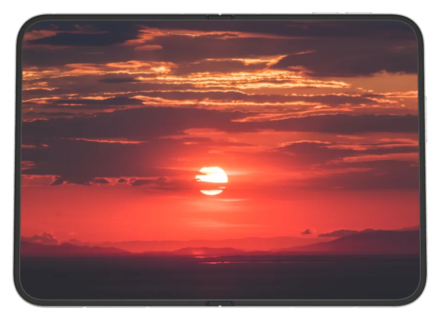 Dark Sunset 5 shown on iPhone Duo