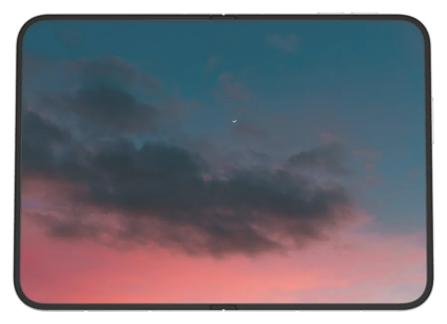 Dark Sunset 7 shown on iPhone Duo