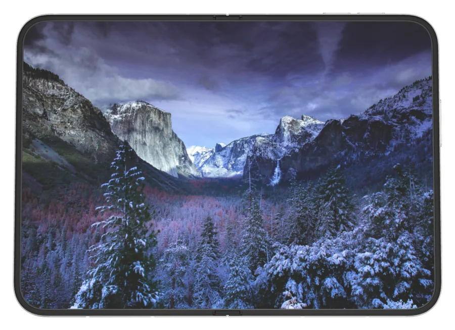 Dark Wallpaper 5 shown on iPhone Duo