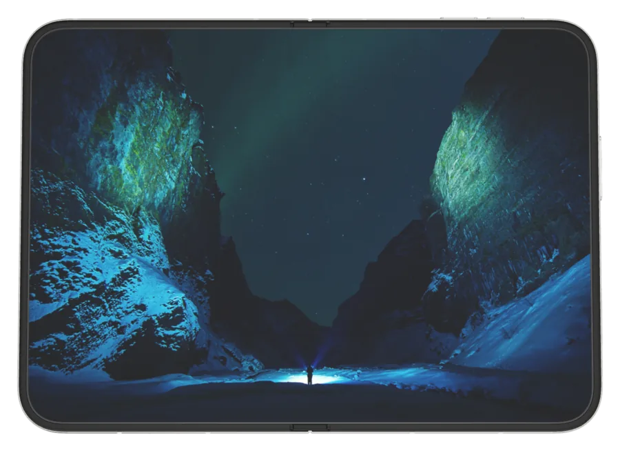 Dark Wallpaper 7 shown on iPhone Duo