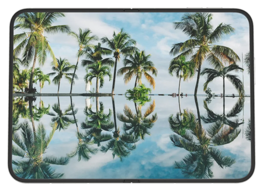 Light Wallpaper 3 shown on iPhone Duo